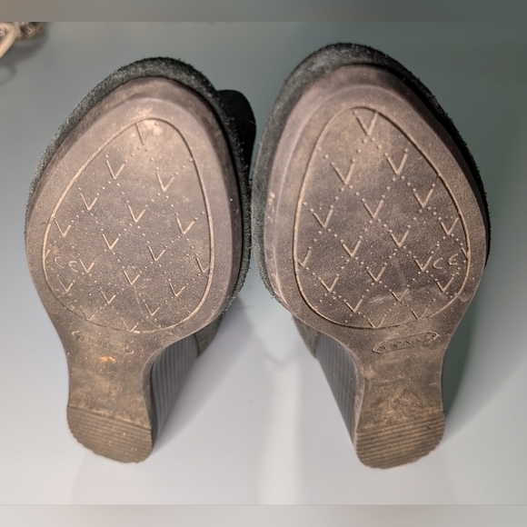 Vionic Paloma dark green/gray suede wedge ankle booties, US 6 (EU 37) - Picture 7 of 8